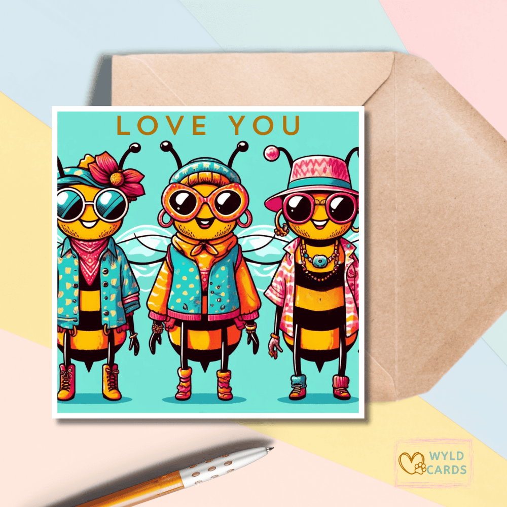 bee greeting card